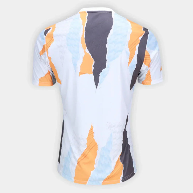 Camisa Real Madrid 25/26 Pré Jogo Adidas Masculina - Branco+Laranja