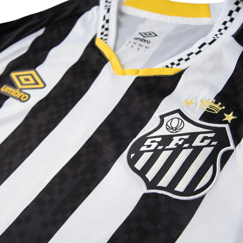 Camisa Santos Away 25/26 - Preta e Branca