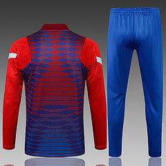 Conjunto Inverno Barcelona Azul e Grená Nike - Com Ziper