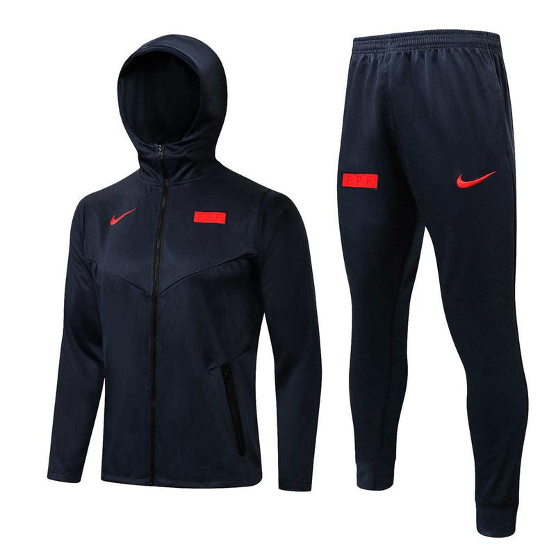 Conjunto Inverno França Azul Nike - Com Fecho e Capuz