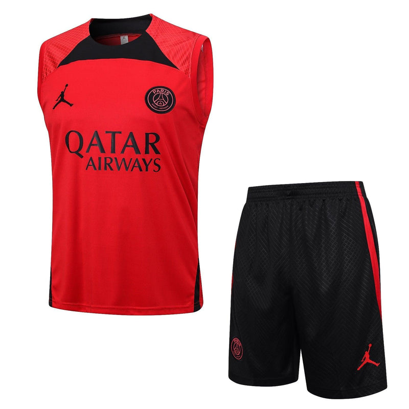 Conjunto de Treino do Paris Saint Germain - Vermelho e Preto
